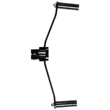 2X Universal Motorcycle Aluminum Dual/2 Way Gear Shift Lever Footrest Pedal Shifter Motorcycle Accessories(Black)