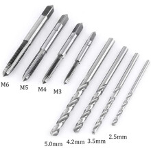 18Pcs Adjustable T-Handle Ratchet Tap Holder Wrench Tool Set with M3-M6 Screw Thread Metric Plug Tap