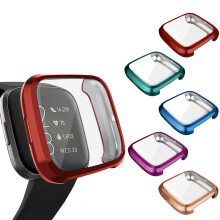 Case and Screen Protector 5Pack TPU Shockproof Slim Cover with 5 Color Options for Fitbit Versa 2