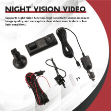 3 Camera Dash Cam 1080P 2 Inch Screen Dashcam Black Driver Recorder for Taxi CAR DVR Rear Camera Universal