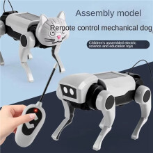 2X Rc Robot Mechanical Dog Children'S Remote Control Toy Science Teaching DIY Electric Assembling Set for Boy Kids Gift