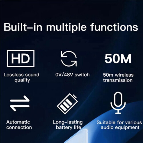 2X 2.4G Wireless Microphone Converter UHF Transmitter XLR Transmitter Receiver Adapter 48v, A 2
