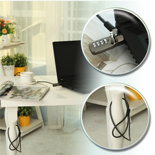 10X Security Anti-Theft Combination Laptop Notebook Cable Lock 4 Digit Password Lock