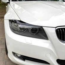 Voor 3-Serie E90 E91 320I 330I 2005-2012 Koplamp Cover Garneer Strip Wenkbrauw Cover Trim Sticker Glanzend Zwart