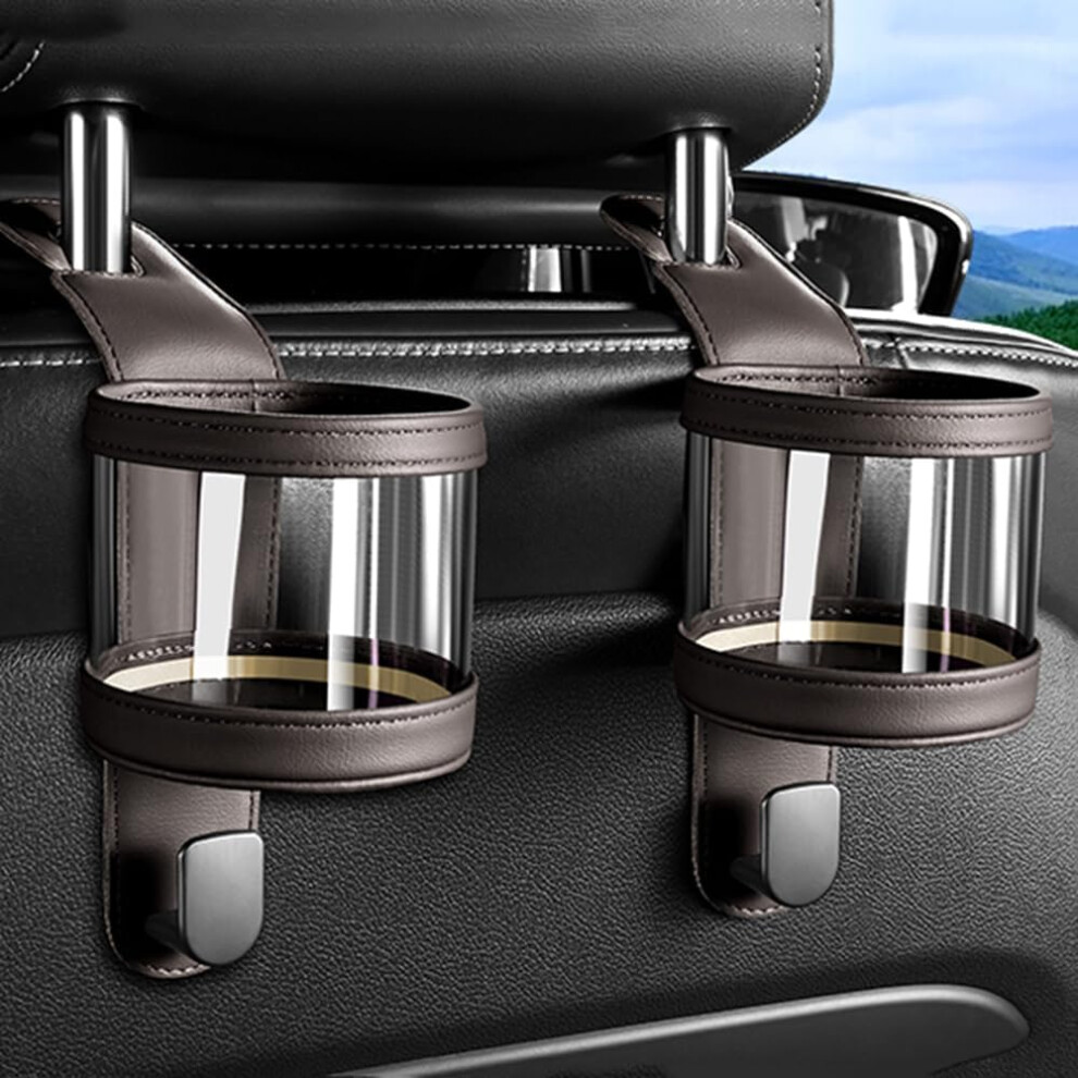 2 Pcs Car Cup Holder For Bmw 6 Series, Headrest Hanging Drink Holder With Hooks, Easy Install 9310869834311