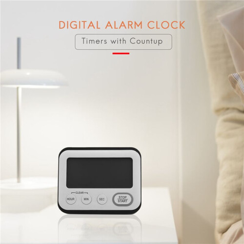 6X Digital Kitchen Countdown Timer: Teachers Classroom Counter Large LCD Loud Magnetic Clip Kids Simple Clock 1
