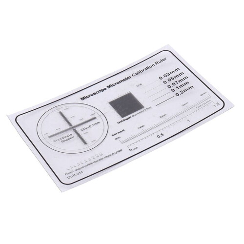 4X Microscope Correction Ruler Optical Micrometer Correction Sheet Precision Instrument Film Calibration Plate,B 1