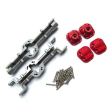 6X Metalen voor- en Achterbrugasbehuizing voor MN D90 D91 MN99 MN99S 1/12 RC Auto-Upgradeonderdelen Accessoires, Zilver