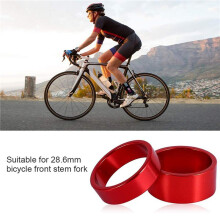 20Pcs 5/10/15/20mm Aluminum Alloy Headset Stem Spacer MTB 28.6mm Fork Washer Cap for Road Bike Cycling,Red