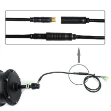 5Pcs 60cm E-Bike 9Pin Motor Convert Extension Cable Cord Waterproof Connector for Bafang Front Rear Wheel Hub Motors