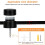 9 Pack Ceiling Hooks for Ceiling Hanging Lights, Pendant Light Hook for Ceiling Lamp, Ceiling Hooks, DIY Lamp Black 6