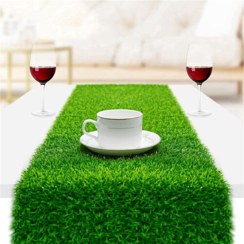 2X Artificial Grass Table Runner, 30 X 90cm Table Runner, Faux Grass Table Runner, DIY Football Tablecloth, Table Runner 1
