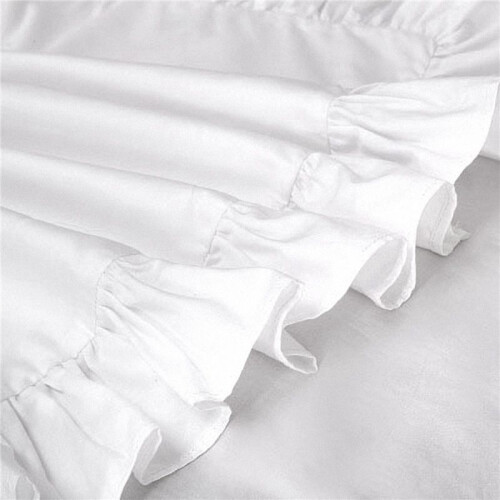 3X  Cotton Ruffle Pillowcase Ruffled Pillow Cover White Pillow Case