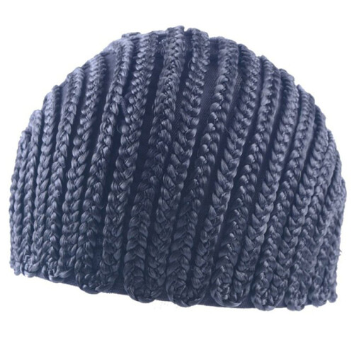 Super Elastic Cornrow Cap for Weave Crochet Braid Wig Caps for Making Wigs Weaving Braid Cap Wig Net Black 3Pc 1