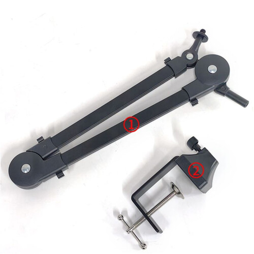 2X Heavy Duty Microphone Arm Stand Adjustable and Foldable for Studio and Live Performances 1