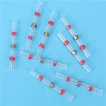 500Pcs Solder Seal Wire Connectors, Heat Shrink Butt Connector Insulated Electrical Butt Terminals 22-18 Awg, Red