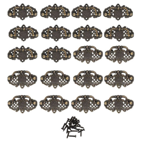 30-Pack Vintage KöKsskåP DragmöBel Drop Pull LåDhandtag SovrumsskåP Knoppar  Brons 1
