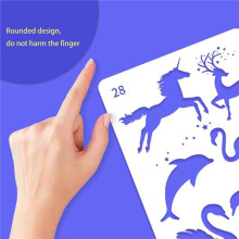 24 Stuks Mandala-Schildersjablonen Perfecte Dierentekeningstencils Holle Plank voor Doe-Het-Zelf Schilderkunst