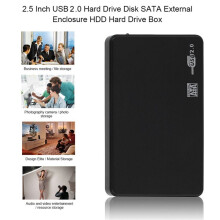 3pcs 2.5 Inch USB HDD Case to USB 2.0 Hard Drive Disk External Enclosure HDD Hard Drive Box with USB Cable