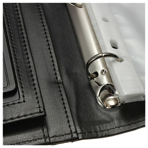 2X Black A4 Executive Conference Folder Portfolio PU Leather Document Organiser 2