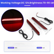 16X Led Reflector del Parachoques Trasero del Coche Barra de Luz de Freno de Cola para Camry Reiz Wish Sienna Innova Isf Gx470 Rx300 (Dos