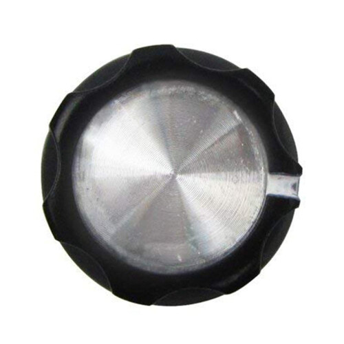 0Degree Bass Guitar Amp Knobs Buttons D-Type Shaft Potentiometer Pots Knobs, Black Cap Silver Top, Pack of 48 1