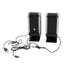 6 Pcs USB Computer Speakers Portable Speaker Stereo 3.5mm with Ear Jack for Desktop PC Laptop
