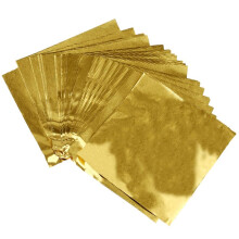 Cute 300pcs Sweets Candy Package Foil Paper Chocolate Lolly Foil Wrappers Square (Gold)