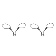 Universal 4Pcs Motorcycle Size Rear View Mirror Black Motorcycle Chrome Scooter Rearview Rear View Side Mirror 8Mm