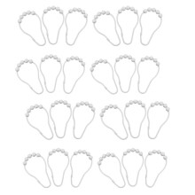 Anneaux pour Crochets de Rideau de Douche, Anneaux et Crochets pour Rideaux de Douche en Acier Inoxydable RéSistant à la Rouille - Jeu de 24-Blanc