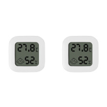 2X Tuya Zigbee Temperature and Humidity Sensor with LCD Digital Display APP Real- Monitoring Remote Control