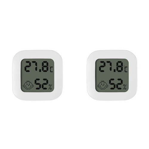2X Tuya Zigbee Temperature and Humidity Sensor with LCD Digital Display APP Real- Monitoring Remote Control