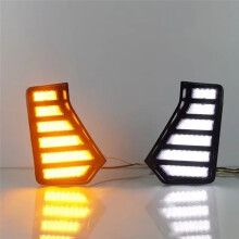 2pcs Car Daytime Running Lights Grille Air Intake Cover DRL Flowingt Turn Signals Lamps for  Tacoma 2024
