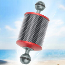 4X Dia 60mm Carbon Fiber Float Buoyancy Aquatic Arm 5 Inch for DSLR Camera Tray Underwater Diving Accessories, Red
