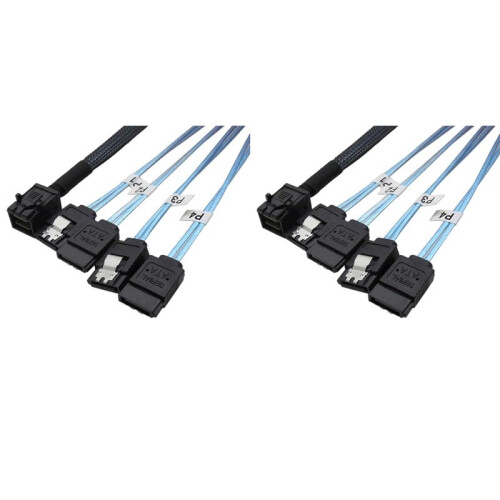 2X  SAS HD36P SFF-8643 to 4XSATA 7P Hard Disk Data Cable Server Transmission Cable  SAS Adapter Cable