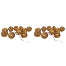 2 Set 2.5M 10LED Paper Rattan Light Decoration Christmas Festival Light String Light String