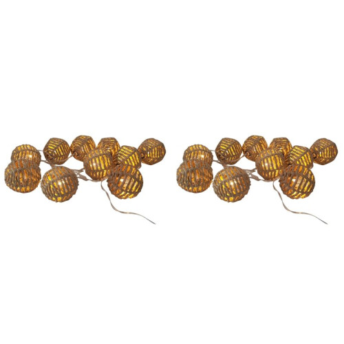 2 Set 2.5M 10LED Paper Rattan  Light Decoration Christmas Festival Light String Light String