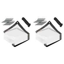 2 Set Telo Trasparente 10x12 Piedi, Resistente e Impermeabile, Teloni Trasparenti con Occhielli, Telo In Plastica Trasparente con Bordo Rinforzato