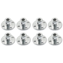 8 Peças 5 mm de Acoplamento de Eixo de Flange de Metal Acoplamento de Flange Rígido Motores Eixo Guia Rolamento de Eixo
