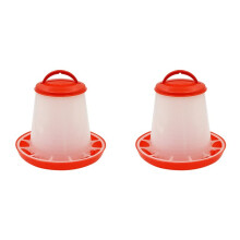 2X 1.5kg Automatic Chicken Feeder Bucket Rooster Hen Feeding Device, Farm Animal Poultry Quail Feeding Supplies