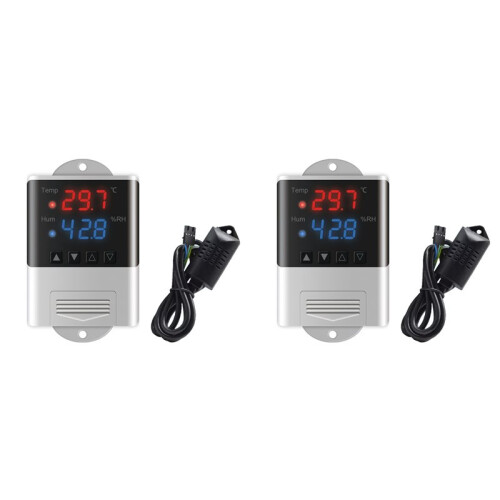 2X DTC3200 Temperature Controller Aquarium Thermostat with SHT20 Sensor APP Control for  Home