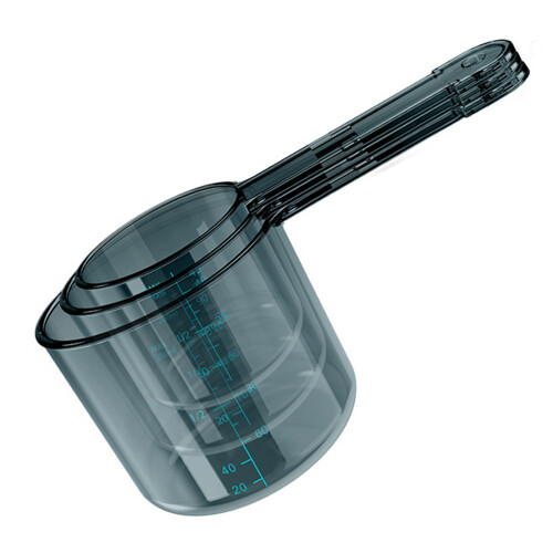 Drielaags aas Maatbekerset Plastic visaas-Blauw