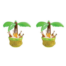 2X Uppblåsbar Dryckskylare Stor Kapacitet Ishink i Coconut Tree Design Uppblåsbar Kylare för Inomhus Utomhussommar