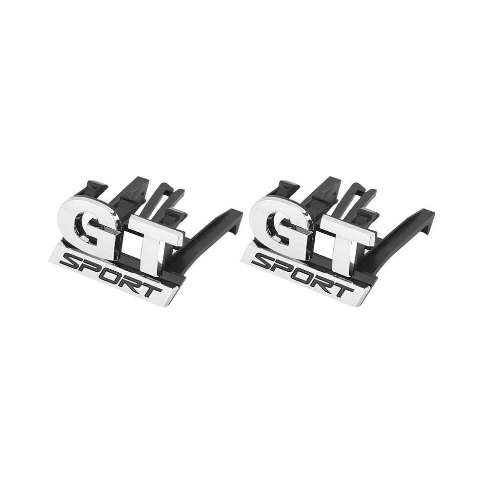 2X Grill Car Emblem For Mk5 Car Chrome Abs Badge Silver 4713332083448