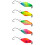 5pcs Glow Spinner Baits Rhombus Spoon Lures Double Side-35mm 1