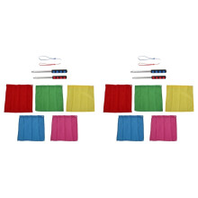 4Pcs Portable Telescopic Flagpole 78.74Inch/2.0M and 10PCS Horse Training Flag, Tour Guide Flag, Horse Flag Five Colors
