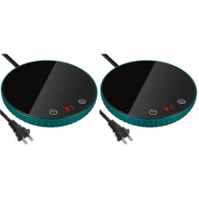 2X Candle Warmer/Coffee Warmer, 8H Auto Shut Off 1-12H Timer Candle Wax Warmer, 2 Temp Setting 122/140 Green US Plug