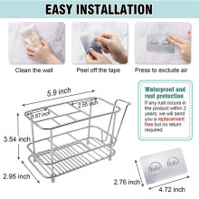 2X Toothbrush Holder for Bathroom Wall or Counter, Mat Drill-Free Toothbrush Organizer for Electronic Toothbrush