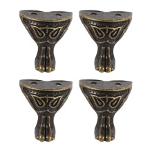 4Pcs Antique Corner Decorative Feet Leg Protector Jewelry Gift Box Wood Case Decorative Feet Legs Corner Protector