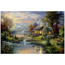 DIY Diamond Painting Diamond Embroidery Round Resin Diamond Stitch Home Wall Decor 30X40cm,Fairy Tale House